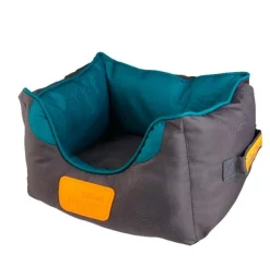 GIGWI PLACE CAMA CUADRADA GRIS/VERDE MEDIUM 55x45x23 cm