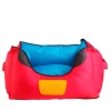 Gigwi Place Cama Cuadrada Rojo con Azul Large
