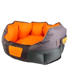 GIGWI PLACE CAMA REDONDA GRIS/NARANJO MEDIUM 65x40x20 cm