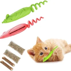 Gigwi Raton con Catnip Para cuidado dental Verde
