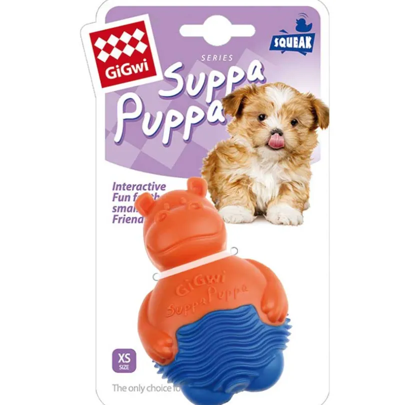 Gigwi Suppa Puppa Hipopótamo Juguete para Perros