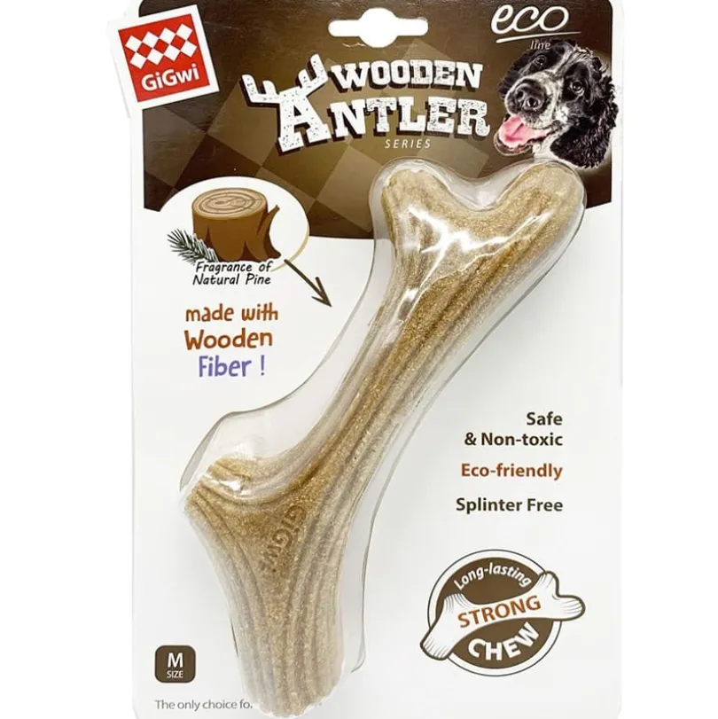 Gigwi Wooden Antler Juguete masticable para perros