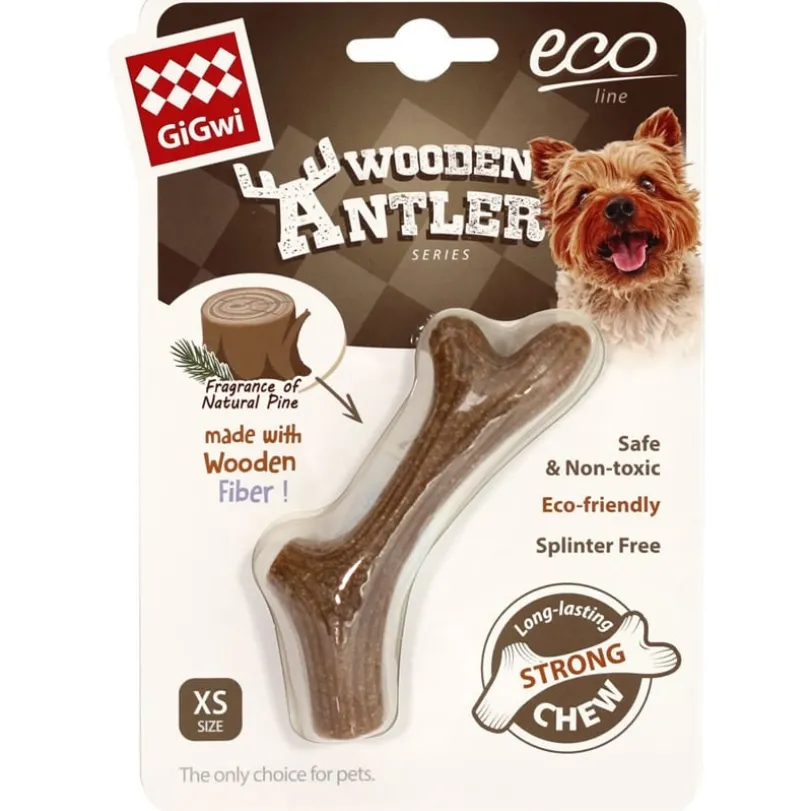 Gigwi Wooden Antler Juguete masticable para perros
