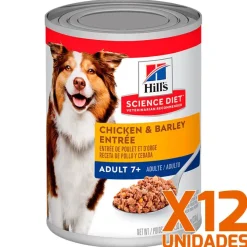 Hills Dog Senior Lata Pollo y Cebada 370gr X 12 Unidades