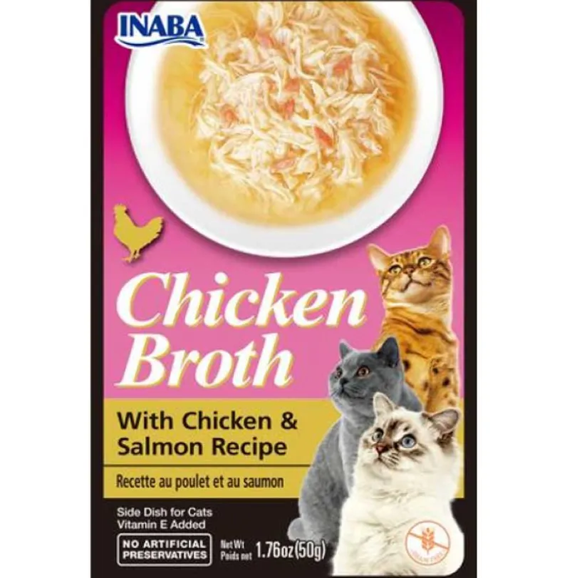 Inaba Churu Broth Pouch Gatos Sabor Pollo y Salmón 50gr