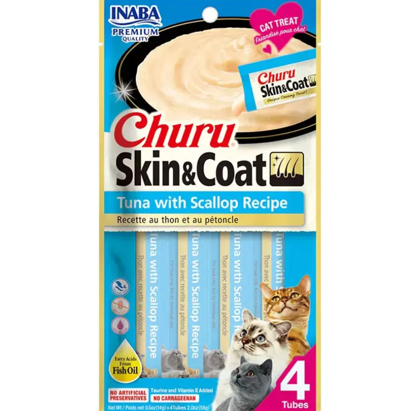 Inaba Churu Cat Skin Coat Atún y Ostiones 56gr