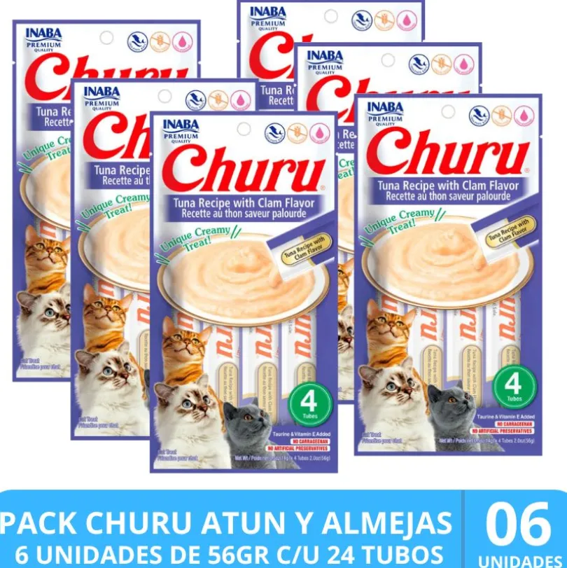 Inaba Ciao Churu Atún Con Almeja (56gr) PACK x 6 unidades