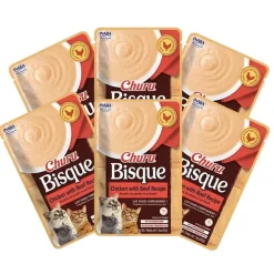 Inaba Ciao Churu Cat Bisque Chicken Beef 40gr PACK 6 unidades