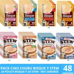 Inaba Ciao Churu Cat Bisque y Stew Pack Degustacion 48 unidades