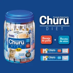 Inaba Ciao Churu frasco Diet Atun y Pollo 50 tubos 700gr