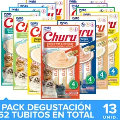 Inaba Ciao Churu Mix Degustación con 13 unidades (52 tubitos)