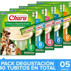 Inaba Ciao Churu para Perros Mix Degustacion con 5 unidades (40 tubitos)