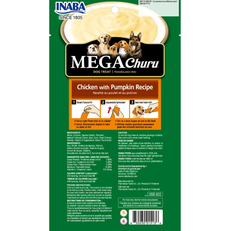 Inaba Mega Churu Pollo/Zapallo Perros (3TBS) 144gr
