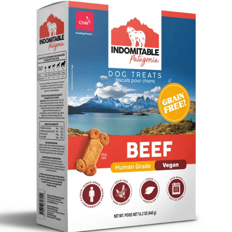 Indomitable Perro Galletas Horneadas Grain-Free Beef 460 gr