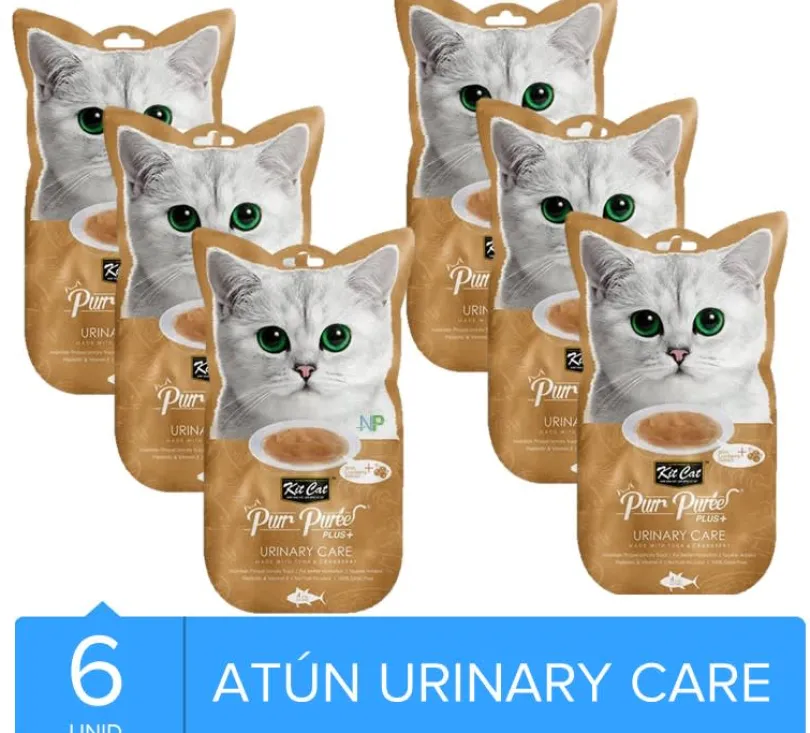 Kit Cat Plus+ Atún & Cramberry Urinary Care 4X15GR x 6 UN