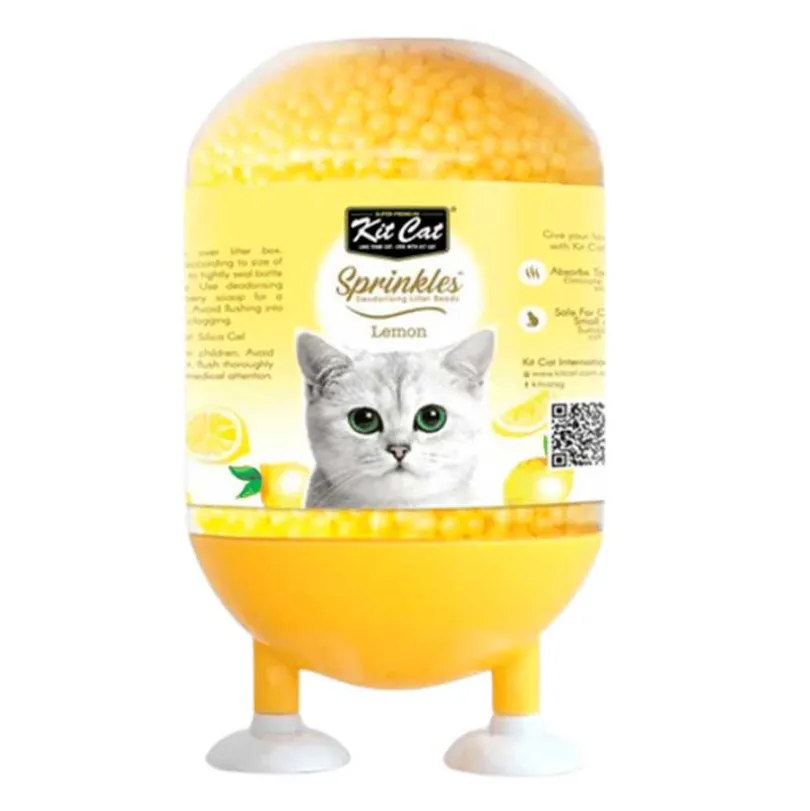 Kit Cat Sprinkles Perlas Perfumadas para arena de gato Aroma Limón 240gr