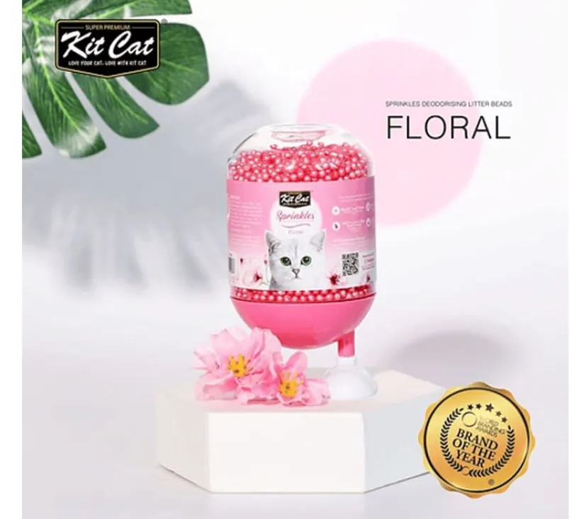 Kit Cat Sprinkles Perlas Perfumadas para arena de gato Aroma Floral 240gr