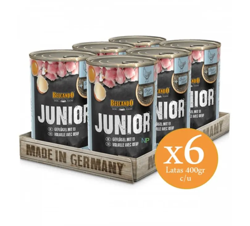 Lata Belcando Junior (Ave y Huevo) 400gr x 6 un