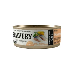 Lata Bravery Alimento Húmedo Natural Mackerel Kitten 70gr