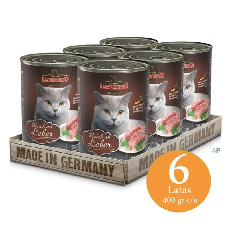 Lata Leonardo Quality Selection Leber (Hígado) 400gr x 6 Unidades