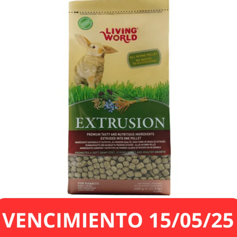 Living World Alimento Extrusion para Conejos 600gr