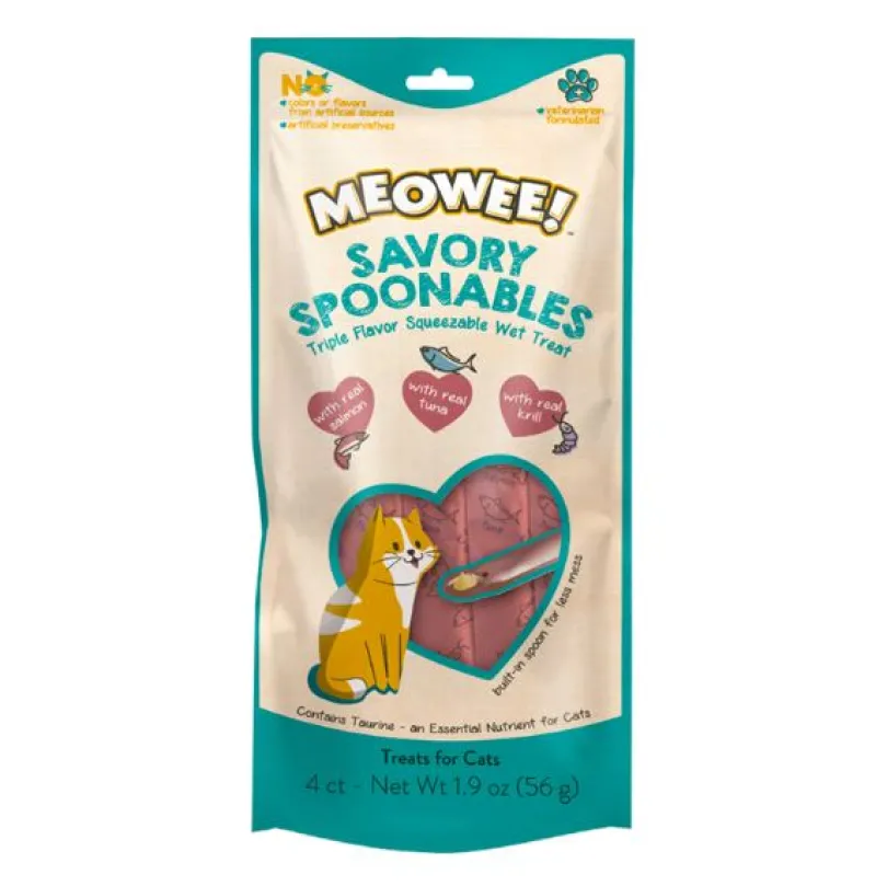 MEOWEE SPOON SALMON TUNA AND SHRIMP 56GR