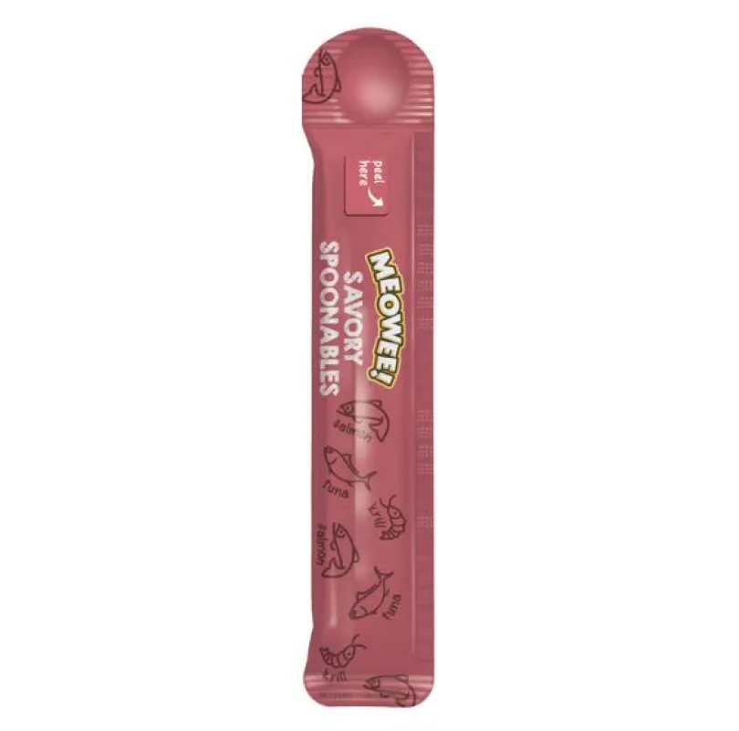 MEOWEE SPOON SALMON TUNA AND SHRIMP 56GR