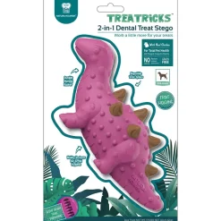 Natura Nourish Treatricks Treat Estegosaurio Juguete con premios sabor pollo para perros