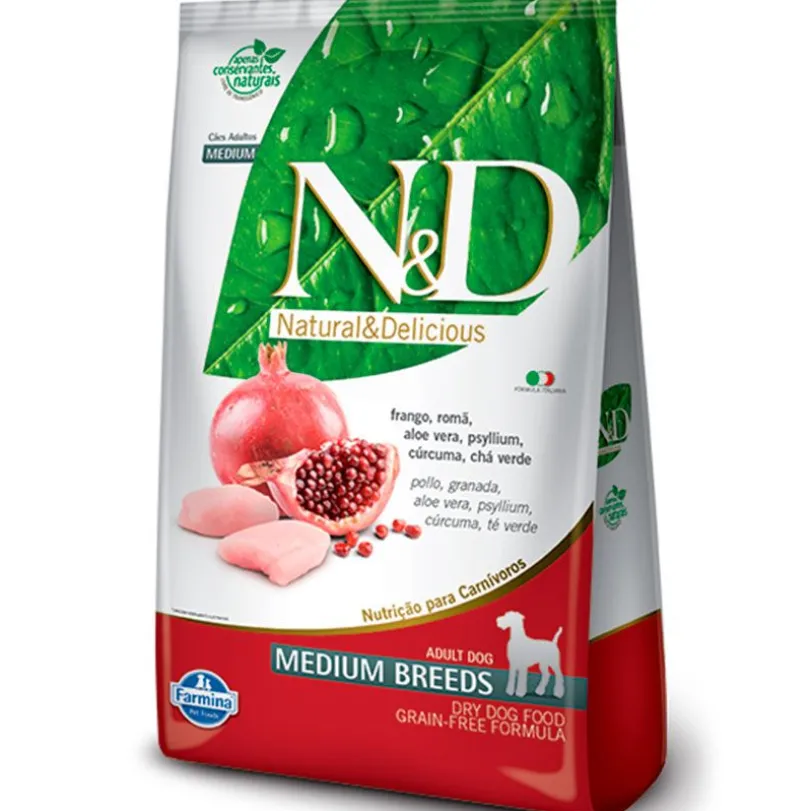 Natural and Delicious Grain Free Canine Pollo y Granada Adult Medium 2.5kg