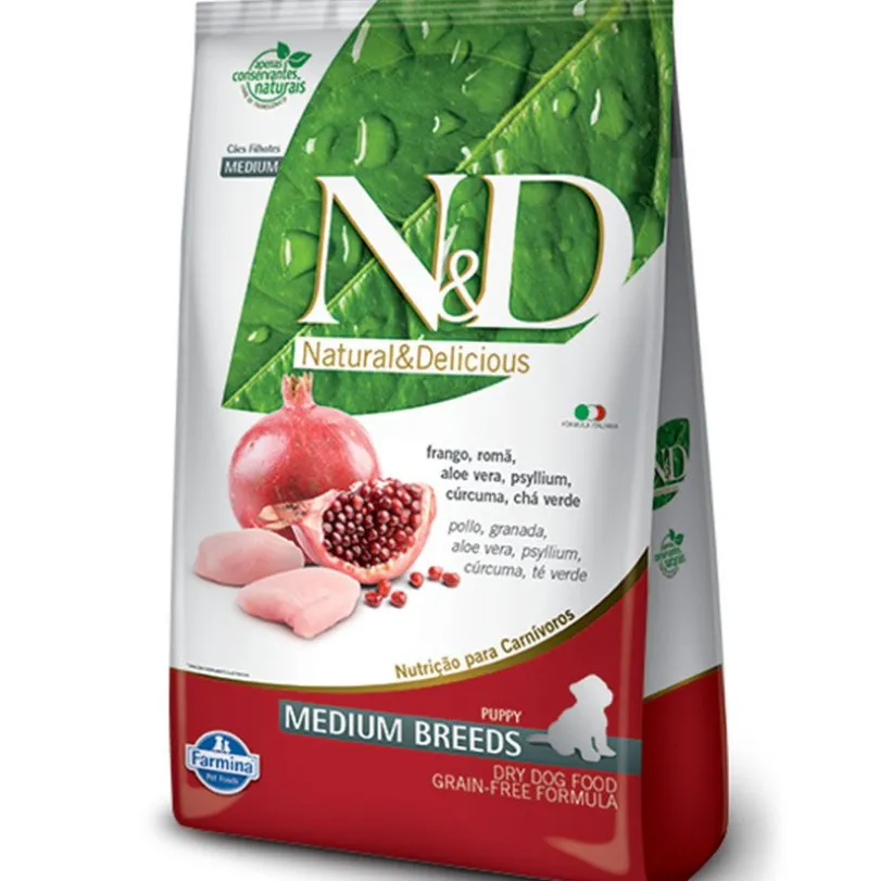 Natural and Delicious Grain Free Canine Pollo y Granada Puppy Medium 10.1kg
