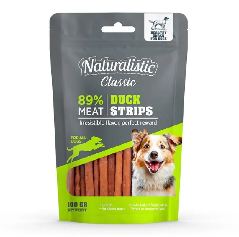 Naturalistic Dog Snack Duck Strips 100gr