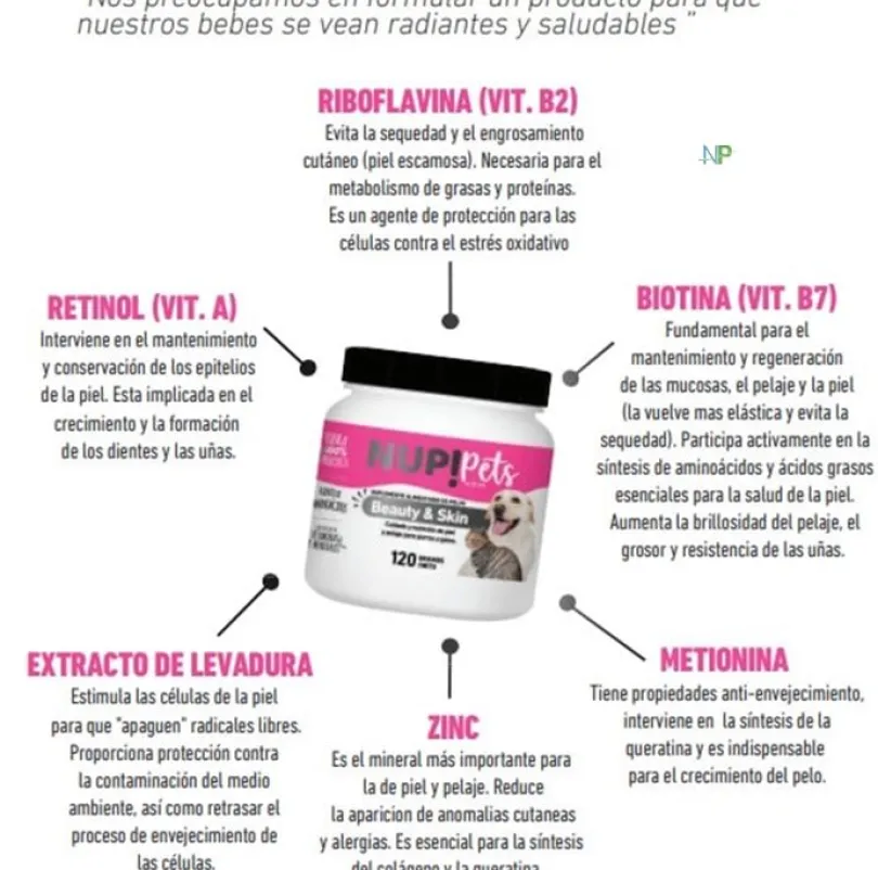 NUP! Pets Beauty & Skin para perros y gatos 120gr