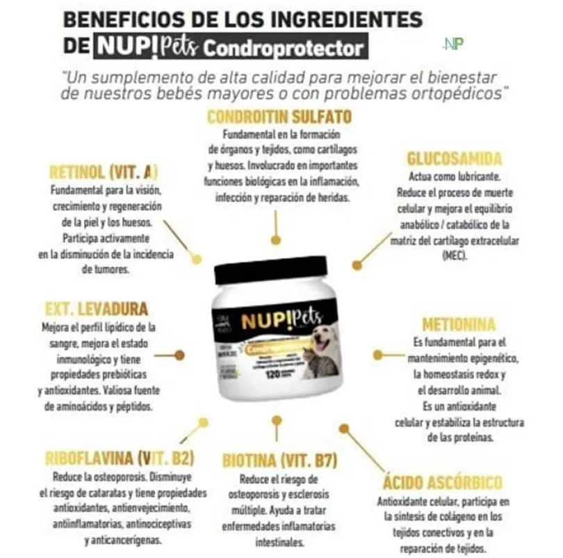 NUP! PETS Condroprotector para perros y gatos en polvo 120gr