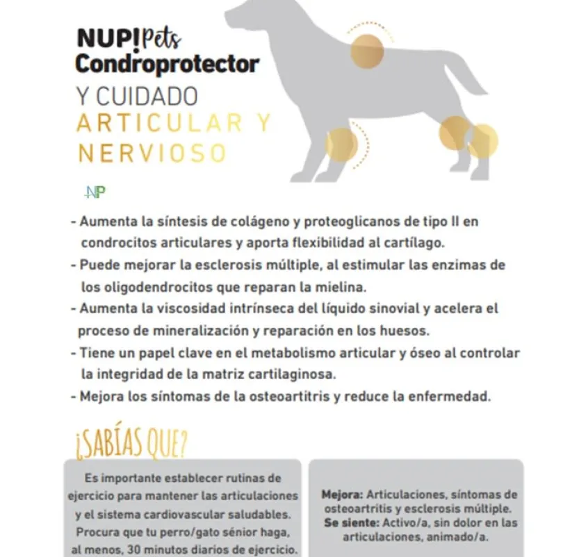 NUP! PETS Condroprotector para perros y gatos en polvo 120gr