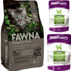 Pack Premium Plus Gato Adulto Fawna 3kg + 2 Pouch de Regalo