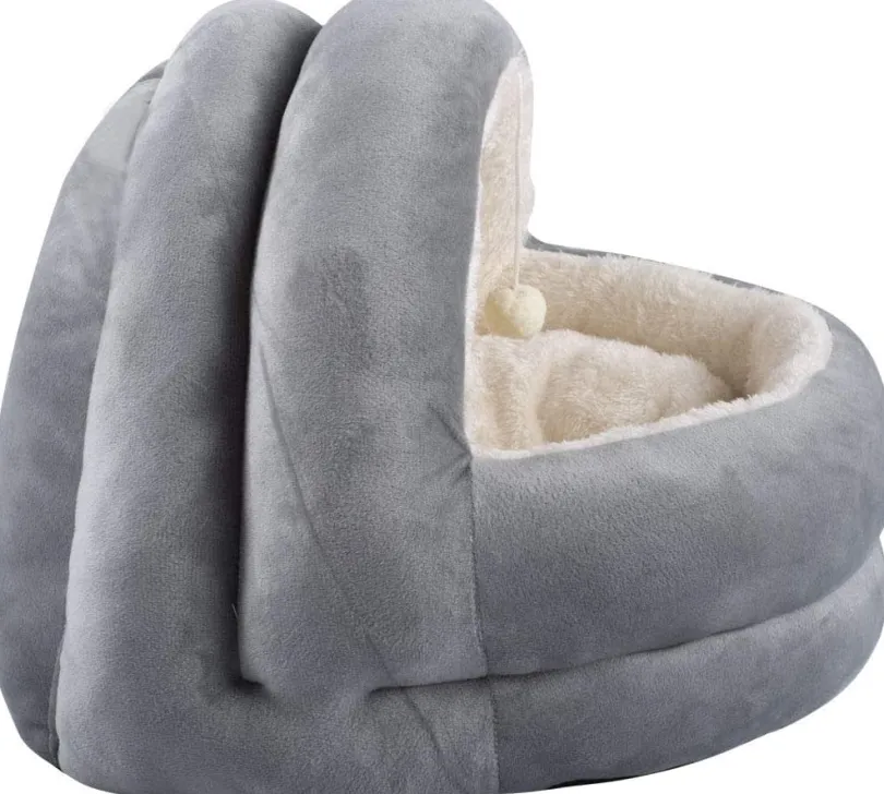 Pawise Cama Iglú Color Gris para Gatos