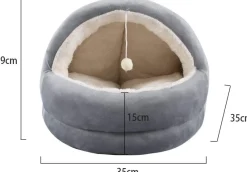 Pawise Cama Iglú Color Gris para Gatos