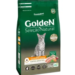 Premier Golden Para Gatos Adultos Sabor Pollo y Arroz 3kg