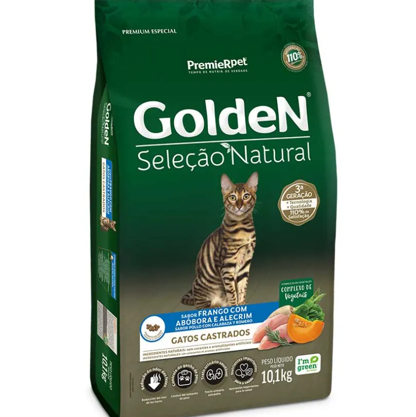 Premier Golden Para Gatos Castrados Sabor Pollo y Arroz 10,1kg