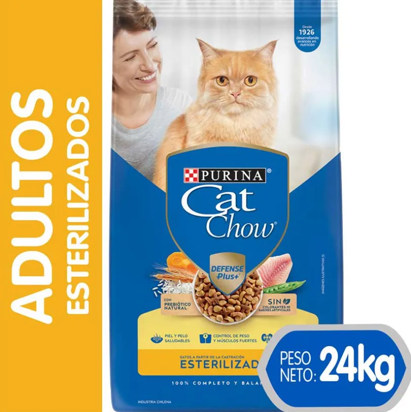 Purina Cat Chow Adultos Esterilizados con Defense Plus 24kg