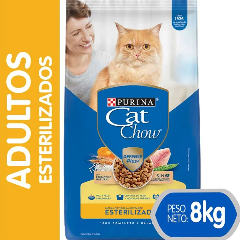 Purina Cat Chow Adultos Esterilizados con Defense Plus 8kg