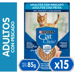 Purina Cat Chow Hydro Adultos Pescado 85gr PACK 15 Unidades
