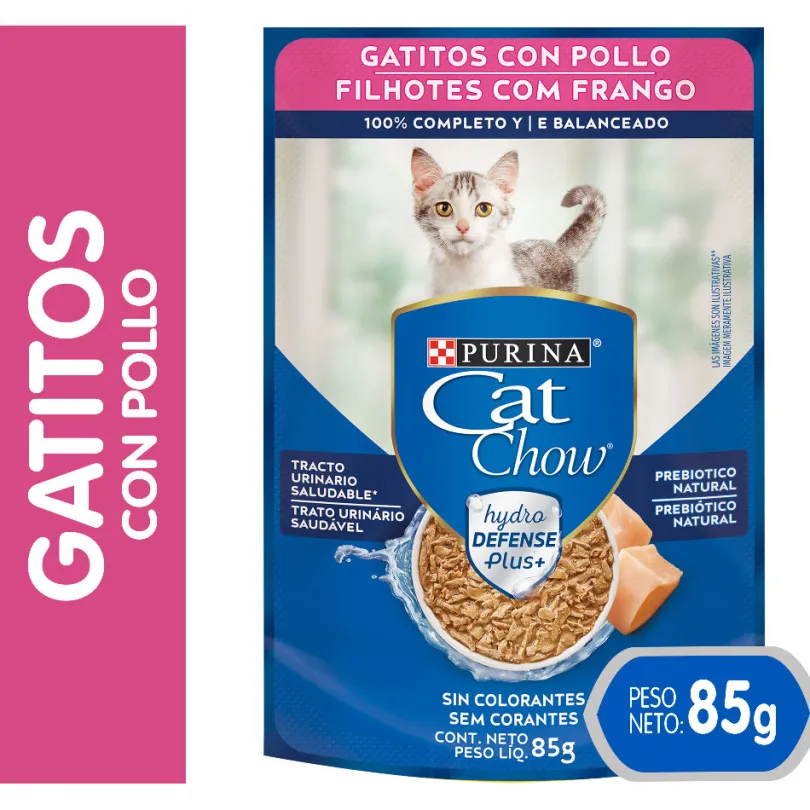 Purina Cat Chow Hydro Gatitos Pollo 85gr