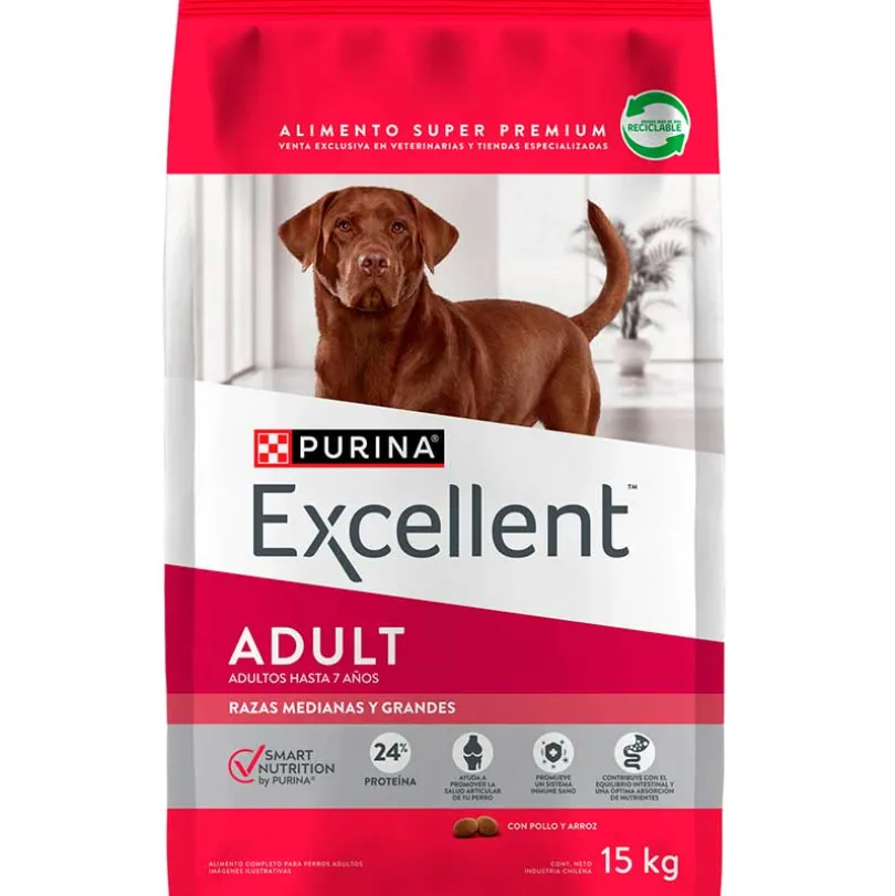 Purina Excellent Adult Chicken & Rice Medium & Large Breed 15kg