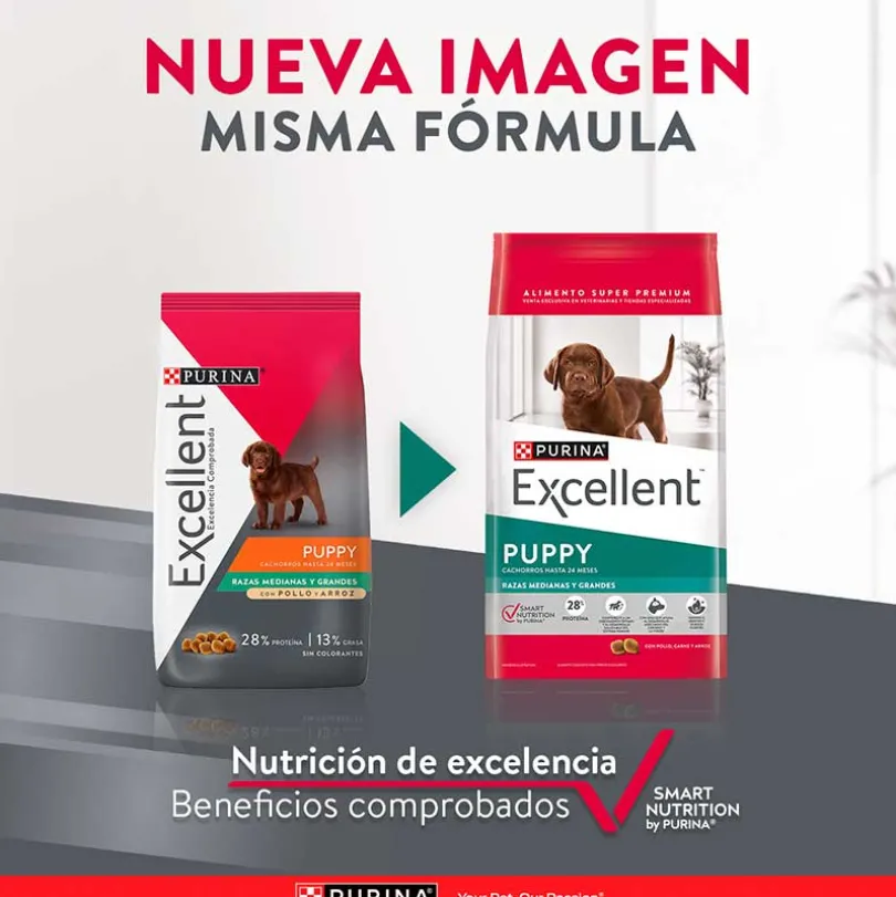 Purina EXCELLENT® Cachorros Razas Medianas y Grandes 15kg
