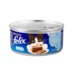 Purina felix lata para gato paté de pescado y atún 156 gr
