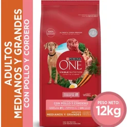 PURINA® ONE® Adulto Mediano y Grande Pollo y Cordero 12kg