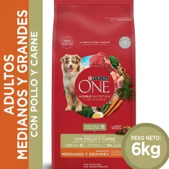 PURINA® ONE® Adulto Mediano y Grande Pollo y Carne 6kg