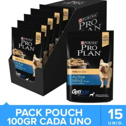 Purina Pro Plan Pouch Active Mind 7+ 100gr Pack 15 unidades