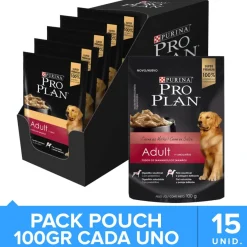 Purina Pro Plan Pouch Adult Dog Carne en Salsa 100gr Pack 15 Unidades